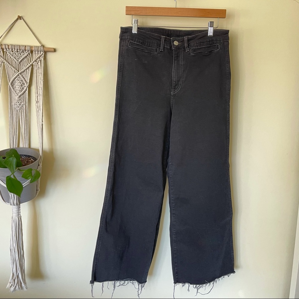 H&M High Waisted Wide Leg Black Culottes